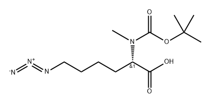 N-Boc-N-methyl-6-azido-L-norleucine Structure