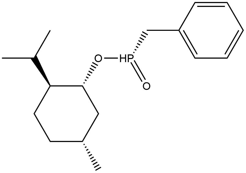 (Rp)-Benzyl-(-)-menthylH-phosphinate Structure