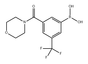 3-(4-Morpholinylcarbonyl)-5-(trifluoromethyl)phenylboronic acid 구조식 이미지