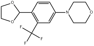 4-[4-(1,3-Dioxolan-2-yl)-3-(trifluoromethyl)phenyl]morpholine Structure