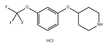 Piperidine, 4-[3-(trifluoromethoxy)phenoxy]-, hydrochloride (1:1) Structure