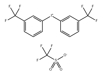 Bis(3-(trifluoromethyl)phenyl)iodonium trifluoromethanesulfonate 구조식 이미지