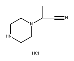 1-Piperazineacetonitrile, α-methyl-, hydrochloride (1:2) Structure