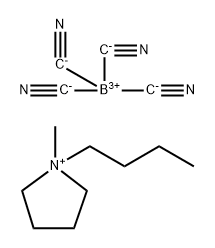 Pyrrolidinium,1-butyl-1-methyl-,tetrakis(cyano-.kappa.C)borate(1-)(1:1) 구조식 이미지