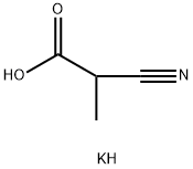 Propanoic acid, 2-cyano-, potassium salt (1:1) Structure