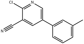 2-chloro-5-(m-tolyl)nicotinonitrile Structure