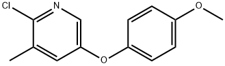 2-Chloro-5-(4-methoxyphenoxy)-3-methylpyridine Structure