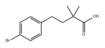 Benzenebutanoic acid, 4-bromo-α,α-dimethyl- Structure