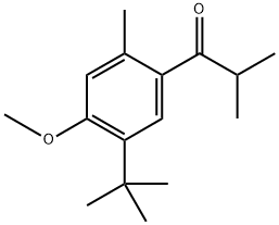 1-[5-(1,1-Dimethylethyl)-4-methoxy-2-methylphenyl]-2-methyl-1-propanone Structure