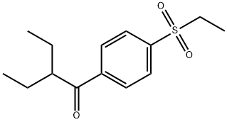 2-Ethyl-1-[4-(ethylsulfonyl)phenyl]-1-butanone Structure