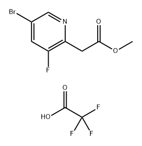 2-Pyridineacetic acid, 5-bromo-3-fluoro-, methyl ester, 2,2,2-trifluoroacetate (1:1) Structure