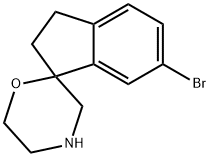 6-bromo-2,3-dihydrospiro[indene-1,2'-morpholine Structure