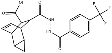 Tricyclo[3.2.2.02,4]non-8-ene-6,7-dicarboxylic acid, 6-[2-[4-(trifluoromethyl)benzoyl]hydrazide] Structure