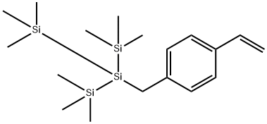 2-[(4-Ethenylphenyl)methyl]-1,1,1,3,3,3-hexamethyl-2-(trimethylsilyl)trisilane 구조식 이미지