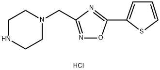 1-{[5-(thiophen-2-yl)-1,2,4-oxadiazol-3-yl]methyl}piperazine dihydrochloride Structure
