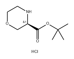 3-Morpholinecarboxylic acid, 1,1-dimethylethylester,hydrochloride,(3R)- 구조식 이미지