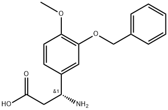 Benzenepropanoic acid, β-amino-4-methoxy-3-(phenylmethoxy)-, (βR)- Structure