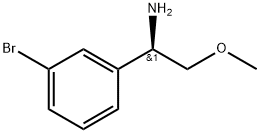 Benzenemethanamine, 3-bromo-α-(methoxymethyl)-, (αR)- Structure