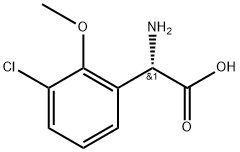 (S)-2-amino-2-(3-chloro-2-methoxyphenyl)acetic acid Structure