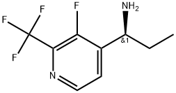 (S)-1-[3-fluoro-2-(trifluoromethyl)pyridin-4-yl]propan-1-amine Structure