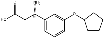 (3S)-3-AMINO-3-(3-CYCLOPENTYLOXYPHENYL)PROPANOIC ACID Structure