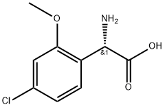 （S）-2-amino-2-(4-chloro-2-methoxyphenyl)acetic acid Structure