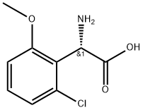 Benzeneacetic acid, α-amino-2-chloro-6-methoxy-, (αS)- Structure