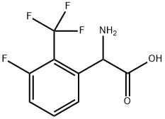 2-amino-2-[3-fluoro-2-(trifluoromethyl)phenyl]acetic acid Structure