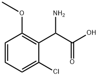 Benzeneacetic acid, α-amino-2-chloro-6-methoxy- Structure