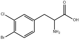 4-Bromo-3-chloro-DL-phenylalanine Structure