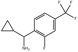 Benzenemethanamine, α-cyclopropyl-2-fluoro-4-(trifluoromethyl)- 구조식 이미지