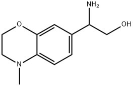 2-amino-2-(4-methyl-3,4-dihydro-2H-benzo[b][1,4]oxazin-7-yl)ethan-1-ol Structure