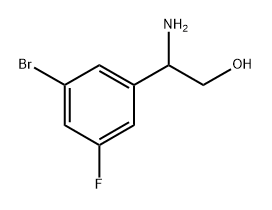 Benzeneethanol, β-amino-3-bromo-5-fluoro- Structure