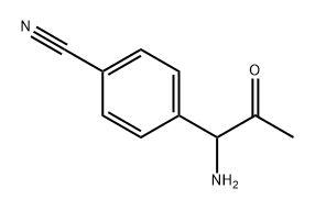 4-(1-amino-2-oxopropyl)benzonitrile Structure