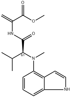 Alanine, N-1H-indol-4-yl-N-methyl-L-valyl-2,3-didehydro- Structure