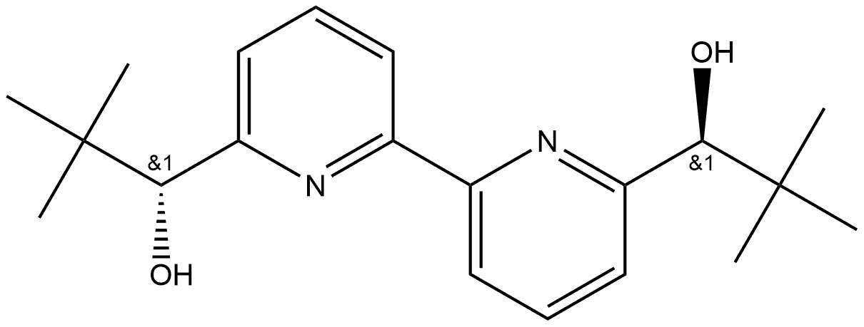 [2,2'-Bipyridine]-6,6'-dimethanol, α6,α6'-bis(1,1-dimethylethyl)-, (α6R,α6'S)-rel- Structure