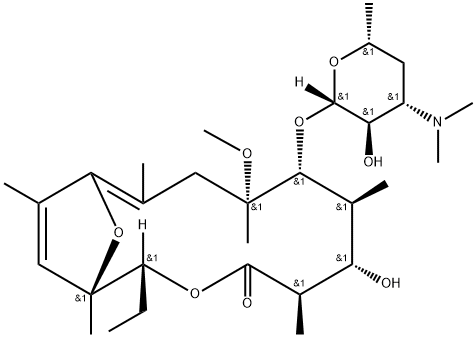 127157-35-1 3-O-De(2,6-dideoxy-3-C-Methyl-3-O-Methyl-α-L-ribo-hexopyranosyl)-8,9,10,11-tetradehydro-9-deoxo-11,12-dideoxy-9,12-epoxy-6-O-MethylerythroMycin