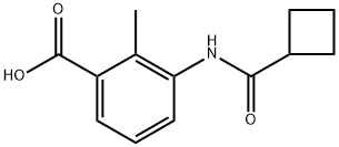 Benzoic acid, 3-[(cyclobutylcarbonyl)amino]-2-methyl- Structure