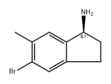 1H-Inden-1-amine, 5-bromo-2,3-dihydro-6-methyl-, (1S)- Structure