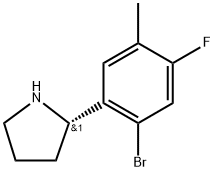 (2S)-2-(2-bromo-4-fluoro-5-methylphenyl)pyrrolidine Structure