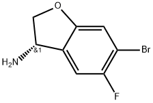 3-Benzofuranamine, 6-bromo-5-fluoro-2,3-dihydro-, (3S)- Structure