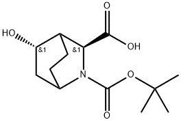 rel-2-(1,1-Dimethylethyl) (3R,5R)-5-hydroxy-2-azabicyclo[2.2.2]octane-2,3-dicarb… 구조식 이미지
