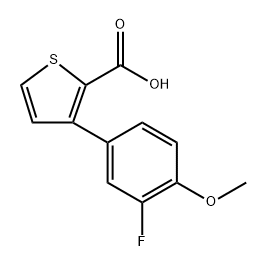 3-(3-Fluoro-4-methoxyphenyl)thiophene-2-carboxylic acid Structure