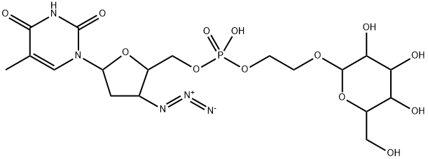 2-(mannopyranosidyl)ethyl 3'-azido-3'-deoxy-5'-thymidinyl phosphate Structure