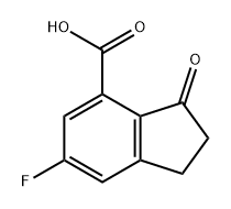 6-fluoro-3-oxo-2,3-dihydro-1H-indene-4-carboxylic 
acid Structure