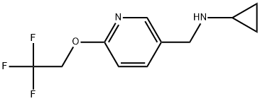 N-Cyclopropyl-6-(2,2,2-trifluoroethoxy)-3-pyridinemethanamine 구조식 이미지