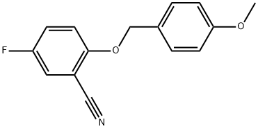 Benzonitrile, 5-fluoro-2-[(4-methoxyphenyl)methoxy]- Structure