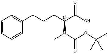 Benzenepentanoic acid, α-[[(1,1-dimethylethoxy)carbonyl]methylamino]-, (αS)- Structure