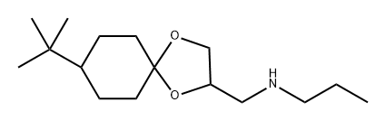 1,4-Dioxaspiro[4.5]decane-2-methanamine, 8-(1,1-dimethylethyl)-N-propyl- Structure