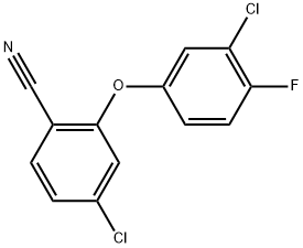 4-Chloro-2-(3-chloro-4-fluorophenoxy)benzonitrile Structure